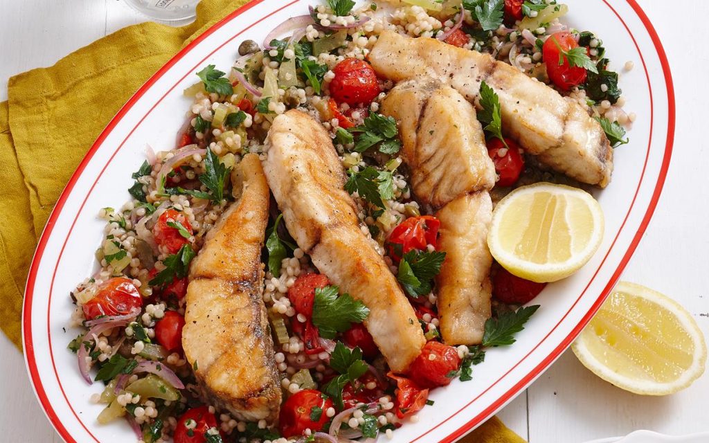 Sicilian fish with couscous