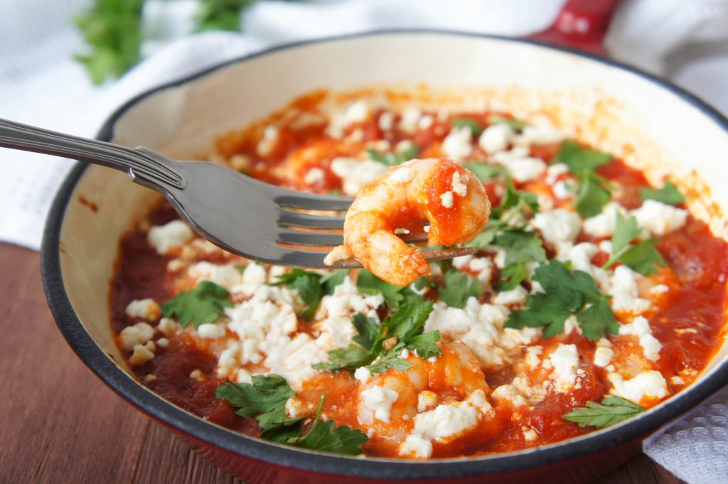 prawns saganaki