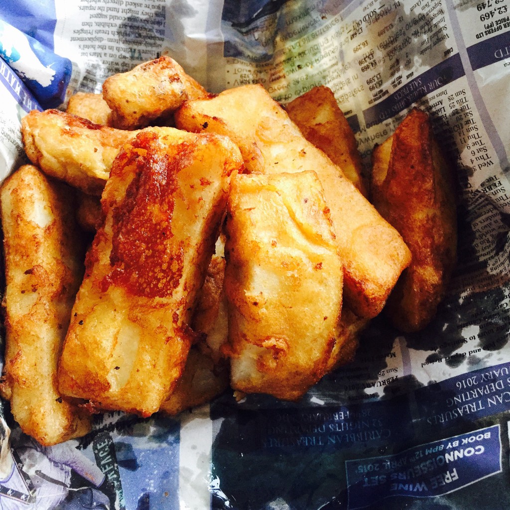 Deep-fried battered yams