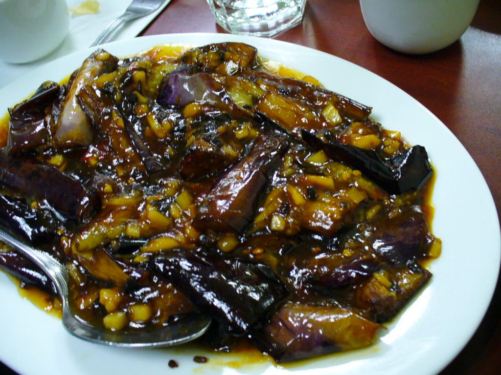 Sweet and sour eggplant