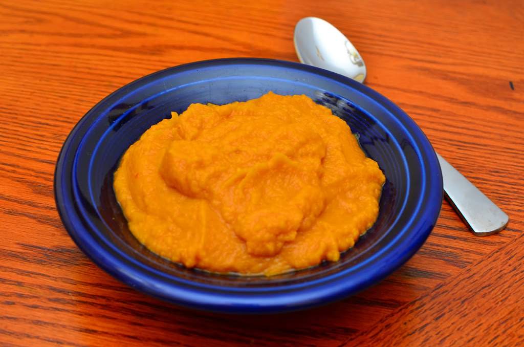 Baked sweet potato puree