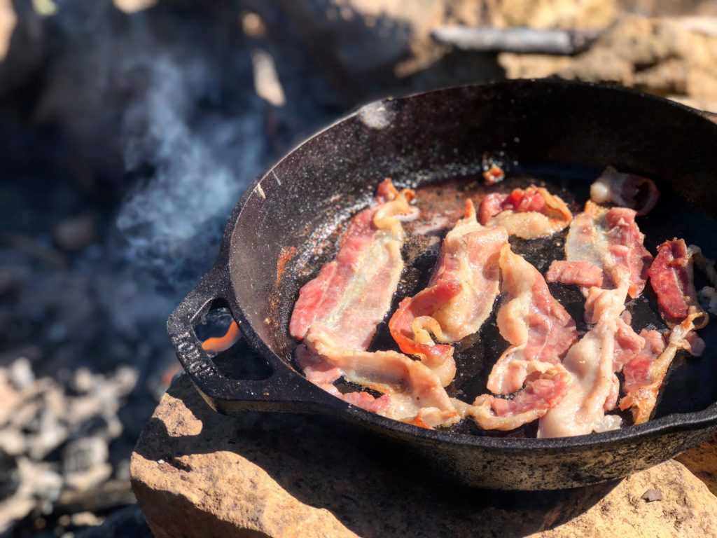 bacon on the pan