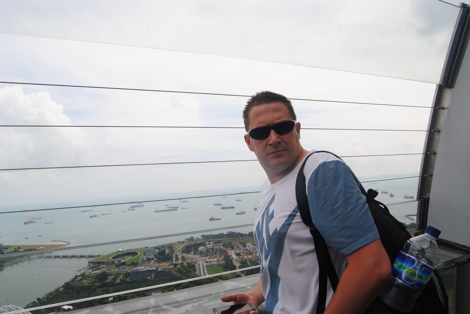 Łukasz at Marina Bay Sands SkyPark, Singapore