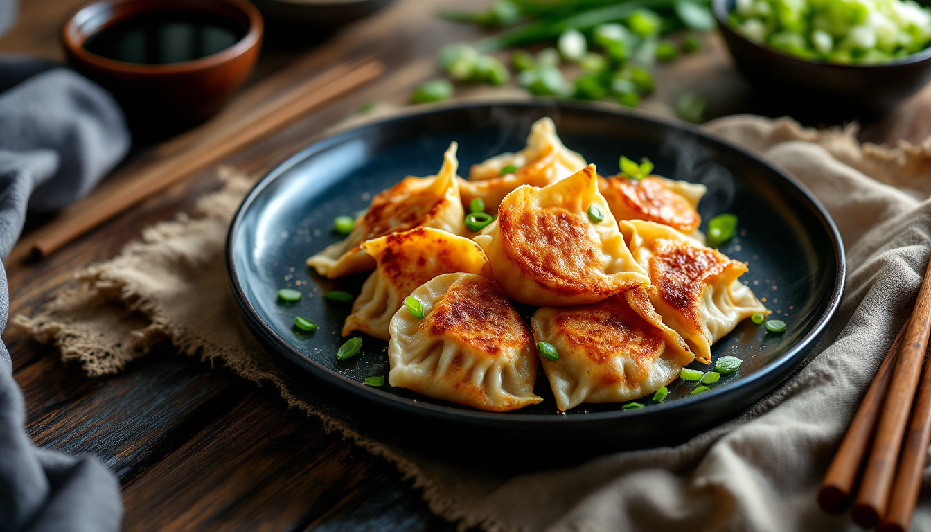 Jiaozi, Chinese pan-fried potsticker dumplings
