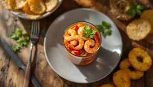 The best food in Cartagena: Caribbean shrimp ceviche in tomato-lime sauce