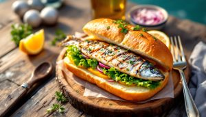 The best food in Istanbul: a balik ekmek grilled fish sandwich by the Bosphorus at Eminonu
