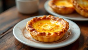 The best food in Lisbon: pasteis de nata custard tarts dusted with cinnamon
