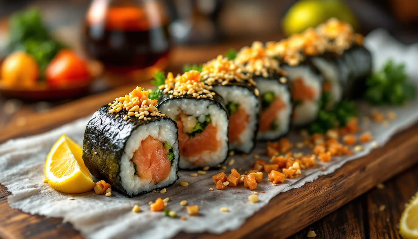 A salmon temaki from Liberdade, Sao Paulo's Japanese-Brazilian district