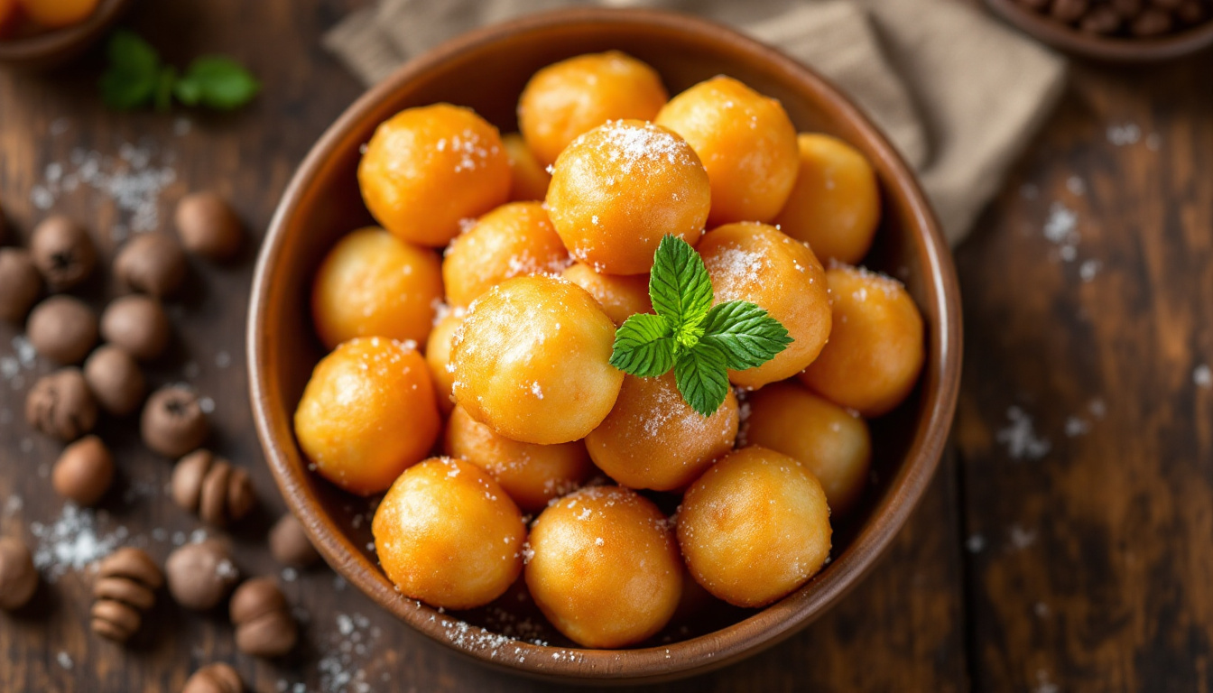 Nigerian puff puff, golden fried sweet dough balls