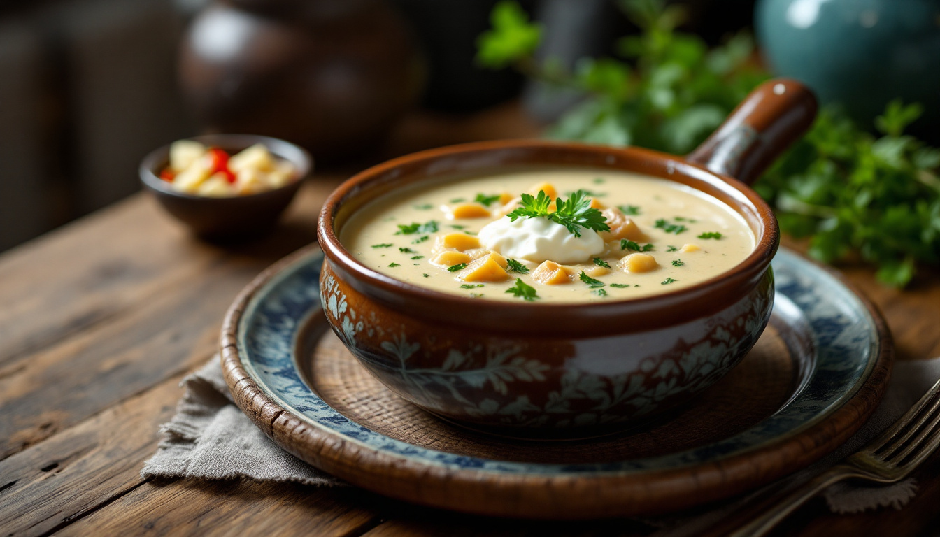 Ciorba de burta, Romanian creamy sour tripe soup