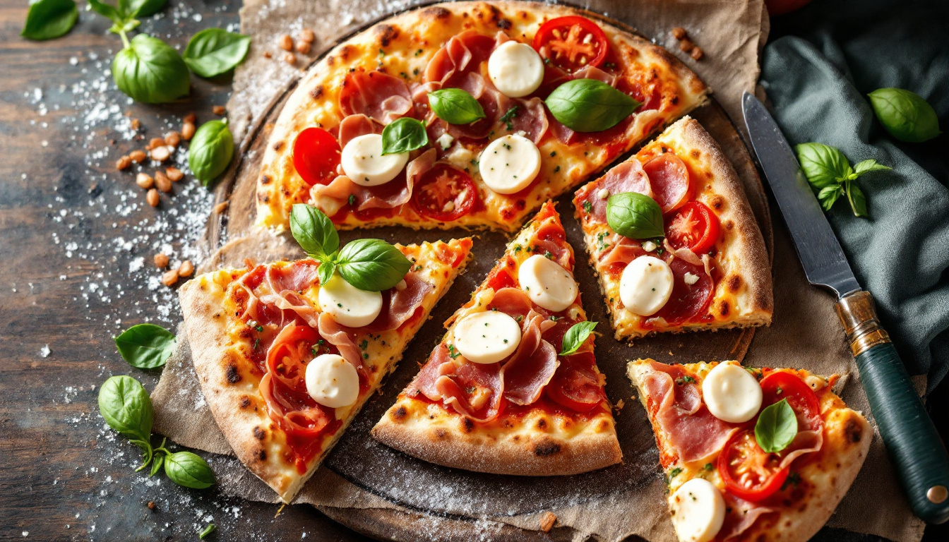 Roman pizza al taglio rectangular slices sold by weight at a Rome counter
